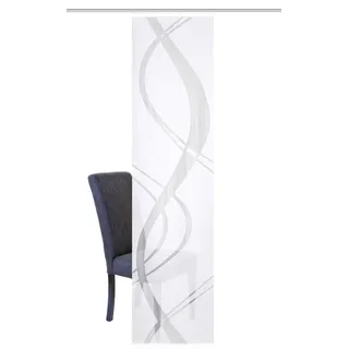 HOME WOHNIDEEN Schiebegardine Schiebegardine TIBASO, blickdicht, Jacquard-Stoff, Farbe: Weiß, Maße:, 100% Polyester 57 cm x 245 cm