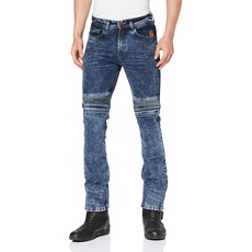Bild von Micas Motorrad-Jeans für Herren, im modernen Slim-Fit-Stil, Blau (Blue Washed), 30