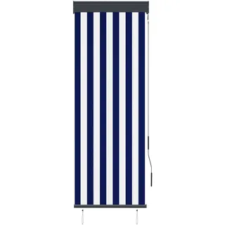 vidaXL Außenrollo 60 x 250 cm Blau und Weiß - Blau