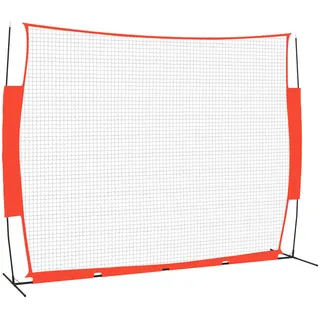 Baseball-Netz Tragbar Rot Schwarz 369x107x271cm Stahl Polyester