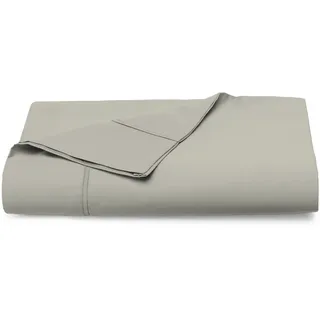 Pizuna 400 Fadenzahl Baumwolle bettlaken 180x280cm Silber,100% Langstapelige Baumwolle betttuch Weiche mako Satin, bettlaken ohne Gummizug (100% Silber betttuch 180 x 280 cm)