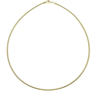 Halsreif OSTSEE-SCHMUCK "- Omega 2,2 mm - Silber 925/000, vergoldet -" Gr. 50, gold (goldfarben, gelb), Halsketten, Damen, 50, Silber 925 (Sterlingsilber), Halsreif