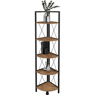 VCM Standregal »Holz Metall Eckregal Bücher Regal Insasi 5fach«