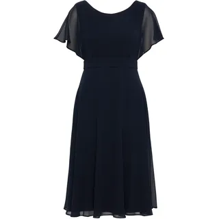 Cocktailkleid VERA MONT "Cocktailkleid kurzarm", Damen, Gr. 48, EURO, blau (night sky), 100% Polyester PES., Kleider Cocktailkleid