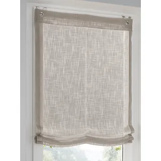 Raffrollo HEINE HOME Gr. 5, grau (taupe), B:120cm H:130cm, Raffrollos, Raffrollo