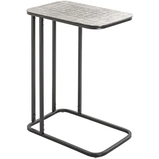 Haku-Möbel HAKU Möbel, Beistelltisch, schwarz, Silber, Metall - B/H/T ca. 46,00x62,00x29,00