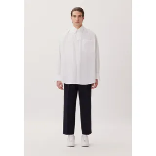 Businesshemd STUDIO SEIDENSTICKER "Studio", Herren, Gr. L41-42, normale Ärmellängen, weiß, 100% Baumwolle, unifarben, oversize, 2-Knopf-Manschette, Hemden Businesshemd, Oversized 1/1 Kentkragen Uni