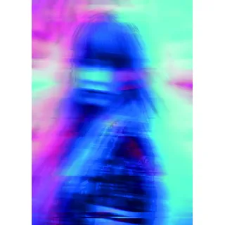 KOMAR Wandbild Neon Girl 50 x 70 cm