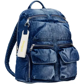 DESIGUAL Women's Accessories Denim Backpack MEDIUM, blau