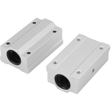 Linear Motion Kugellager, 2 Stück, CNC SCS12LUU Aluminium Linearbewegung Kugellager Gleitblock 12 mm Innendurchmesser