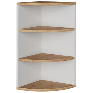 Vicco Ecki Eckregal 30 x 60 x 30 cm Weiß/Goldkraft Eiche