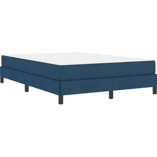 vidaXL Boxspringbett mit Matratze Blau 140 x 200 cm Stoff - Blau