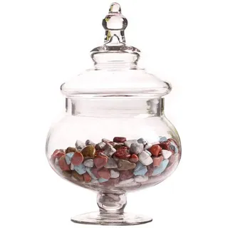 Srcasy Süßigkeitenglas, Zuckerdose Bonbonglas Mit Deckel, Gläser Bonbonbehälter Staubdicht, Deko Glasbehälter, Vintage Keksglas mit Deckel, für Süßigkeiten, Watte Süßigkeiten