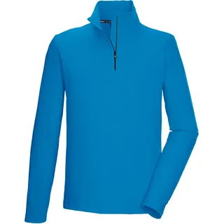 Langarmshirt KILLTEC "KSW 71 MN FLX SHRT", Herren, Gr. S, blau (sky), Obermaterial: 69% Polyester, 31% Elasthan, ohne Ausschnitt, Shirts Langarmshirt, Funktionsshirt mit Stehkragen, warm, bequem, Zipper mit Kinnschutz