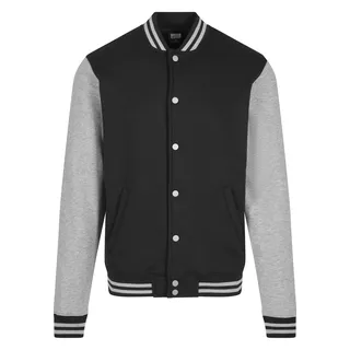 URBAN CLASSICS 2-Tone College Sweatjacket schwarz/grau M