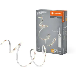 LEDVANCE FLEX MOTION SENSOR batteriebetriebener LED-Streifen mit warmweißem Licht und Bewegungssensor, 2m, 3.6W, 150lm, 3000K, 830 warmweiß, nicht dimmbar, IP20, Leuchtmittel nicht austauschbar
