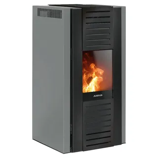 Justus | Pelletofen | Sirkos 2.0 | 6 kW | Taupe, Stahl Schwarz