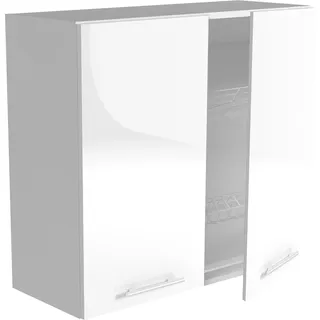Halmar Oberer, höher Küchenschrank Vento GC-80/72 - Weiss weiss Hochglanz - Weiß