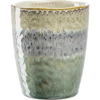 Leonardo Tasse , Anthrazit, Grün, Beige , Keramik , 300 ml , 8.2x10x8.2 cm , ohne Henkel , Geschirr, Tassen, Kaffeetassen