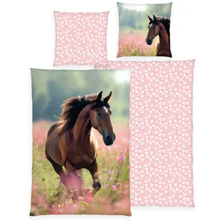 Herding Young Collection Wendebettwäsche »Pferde, Baumwoll-Renforcé« 2 Stk. tlg., bunt