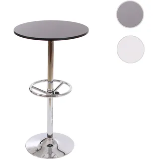 Stehtisch Bartisch Bistrotisch Empfangstisch Bari mit Fußablage Ø60cm ~ schwarz