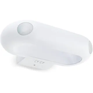 HUBER LED Wandlampe mit Bewegungsmelder 180° 20W, 1300lm I IP65 geschützte LED Außenleuchte mit Bewegungssensor I Wandleuchte innen, weiß