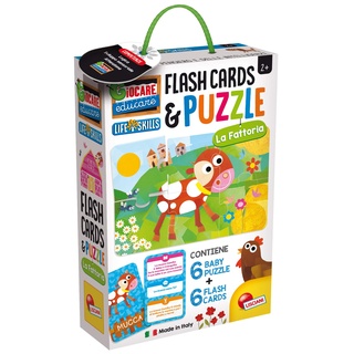 Lisciani Giochi Baby Puzzle und Flash Cards die Bauernhof, mehrfarbig, 72699