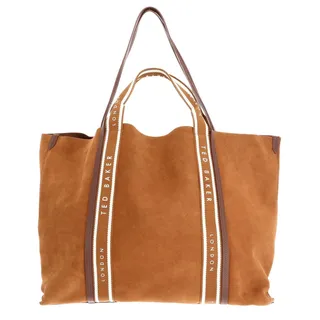 Ted Baker Leder Laurrel Suede Webbing Detail Large Shopper Brown hellbraun - Hellbraun