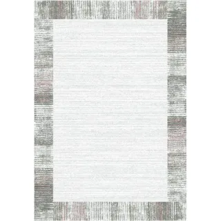 Novel Webteppich , Grau, Rosa, Silberfarben , Textil , Bordüre , rechteckig , 67x140 cm , Oeko-Tex® Standard 100 , für Fußbodenheizung geeignet , Teppiche Und Böden, Teppiche, Webteppiche