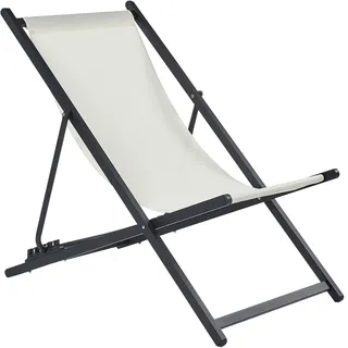 Beliani Locri Ii Liegestuhl 60 x 79 x 95 cm beige