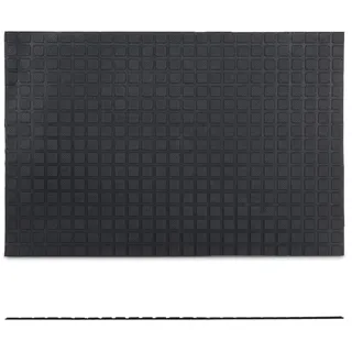 Relaxdays Gummi Fußmatte schwarz
