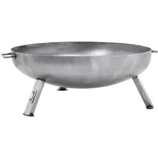 Feuerschale 79 cm Stahl, 12 kg tragbar, Feuerstelle Garten, Terrasse & Camping