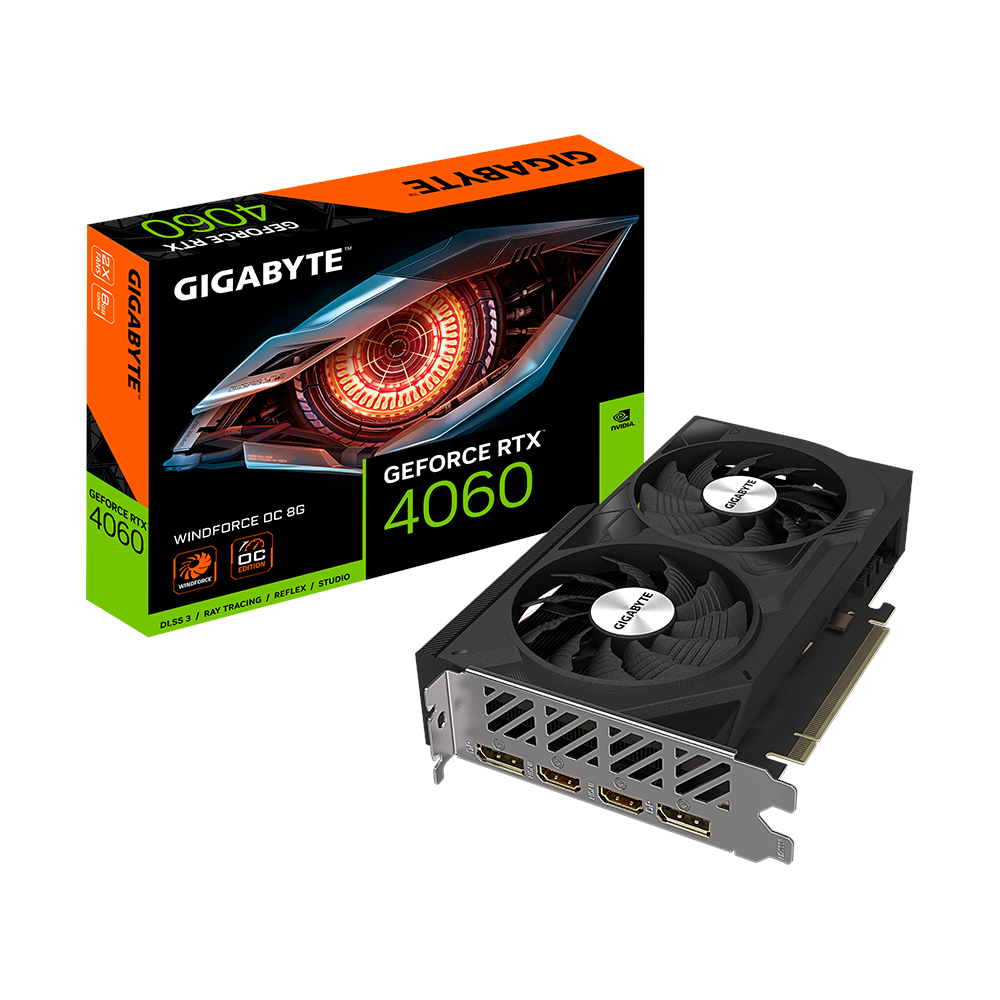 Bild von GeForce RTX 4060 Windforce OC 8G 8 GB GDDR6 GV-N4060WF2OC-8GD