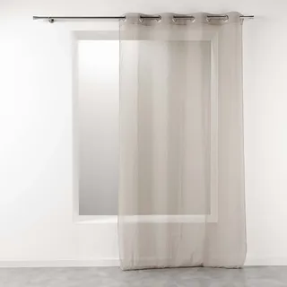 douceur d'Intérieur Telma Panel Ösen, Polyester, Taupe, 140 x 280 cm