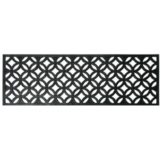 Rubber-Cal Azteca Stufenmatten für drinnen und draußen, Gummi, 24 x 75 cm, Schwarz, 6 Stück
