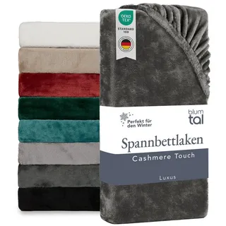 Blumtal Spannbettlaken Mikrofaser 90 x 200 cm grau