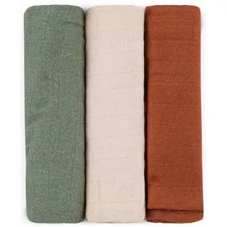 Petite&Mars Moussy Stoffwindeln Earth Tones 68 x 68 cm 3 St.