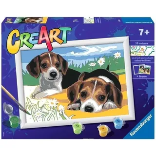 Ravensburger CreArt Jack Russell Puppy, Farben enthalten, Junge/Mädchen, Malen nach Zahlen Set