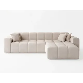 GRAINGOLD Eckcouch Polyester 3-Sitzer Beige