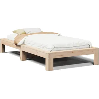 vidaXL Massivholzbett ohne Matratze 90x200 Kiefernholz - Braun