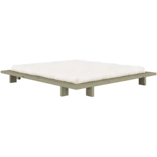 Futonbett KARUP DESIGN "Bettgestell JAPAN BED Futonbett aus FSC-zertifiziertem Massivholz", sage grün, B:208cm H:20cm L:228cm, Betten, Futonbett, zeitlos, bequem & in mehreren Farben und Größen erhältlich