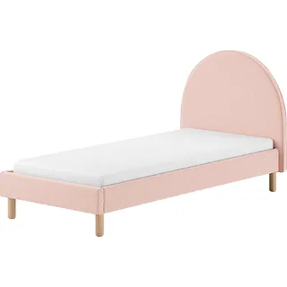 Vipack Polsterbett »MOON«, (Made in Europe), 2 Breiten (90 o. 140 cm), Lattenrost, Bouclé Stoff, wahlw. 4 Farben rosa rosa rosa, rosa), B:97cm H:107cm L:212cm, Betten,