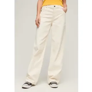 Superdry für Damen. W7010743A Weiße Vintage-Cordhose (30/30), Lässig, Baumwolle