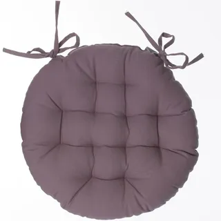Stuhlkarree rund grau taupe d38cm  - Atmosphera créateur d'intérieur - Braun