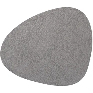 Lind DNA Tischset Curve L Recyceltes Leder Hippo Anthrazit-Grau, Maße: 37cm x 44cm, 98869