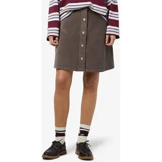 Cordrock NOISY MAY "NMRONNIE NW A SHAPE SKIRT CORDUROY NOOS", Damen, Gr. XS (34), braun (morel), Cord, Obermaterial: 98% Baumwolle, 2% Elasthan, unifarben, A-Linie kurz, Röcke Cordrock