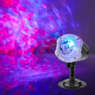 Nedis Dekoratives Licht LED- und Laserprojektor Innen- und Aussenbereich Fernbedienung Schwarz
