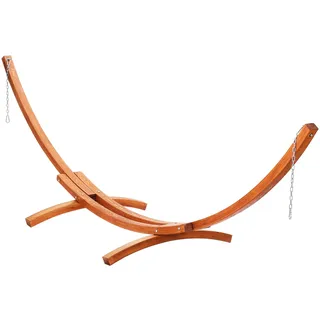 Vevor Hängemattenständer, 215 kg Tragfähigkeit, passend für Hängematten von 2,8–3,9 m, Verstellbarer Hängemattengestell aus Lärchenholz mit Kette und Karabiner, für draußen und drinnen