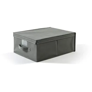 Perfekt mehr EasyBox Aufbewahrungsbox aus Kunststoff, Stoff, Asche, 36.0 x 48.0 x 19.0 cm