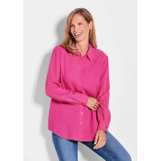 GOLDNER Hemdbluse Verlängerte Langarm Pink 22